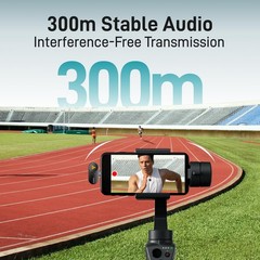 MAONO Wireless Lavalier Microphone for iPhone/Android/Camera/PC, Small, Black