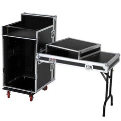 16 Space Pro Audio DJ Road Rack Case with Casters – 16U Pro Tour Grade Case HOT!