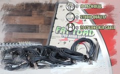 FAT TOAD – XLR Microphone Cables 10 PACK – 20Ft Wire Mic Cord Studio Patch Mixer