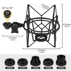Geekria Shock Mount Mic Holder for MXL 770, 990, R77, TEMPO, V67, 2006