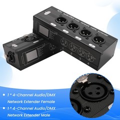 1 Pair 4 Channel XLR/ Audio RJ45 Cat5/Cat6 Ethernet Extender XLR Extender8455