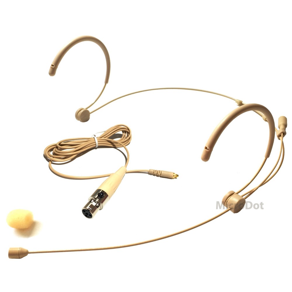 Microdot 4016 Headset Microphone For SHURE Wireless Transmitter Detachable Cable