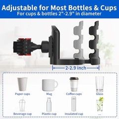 Adjustable Mic Stand Drink Holder with 360° Rotate Microphone Stand Cup 2 Pack