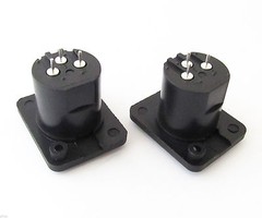 10pcs Microphone XLR 3Pin Male Panel Chassis Mount Socket Audio Connector Black