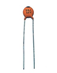 100pc Disc Ceramic Capacitor 39pF 1KV J ±5% NP0 Pitch=5mm RoHS Taiwan NPO