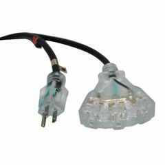 2 Extension Cables 50 ft Power DJ 14 AWG 3 Socket Female to Male AC 3 Prongs