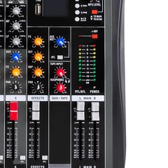Pro 6 Channel Bluetooth Audio Mixing Console Music Recording Studio Sound Mixer