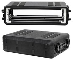 Diandian 2U Rack Case Shallow 11 Depth, 19 Rackmount Flight Case, Watertight Dus