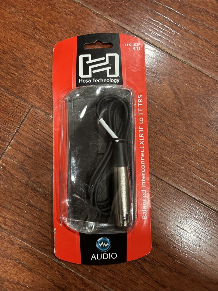 Hosa TTX-103F 3ft Balanced Interconnect – XLR3F to 1/4 in TRS NOS!!