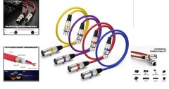 High-Performance 2FT 4-Pack Color-Coded XLR Microphone Cables – Easy Management