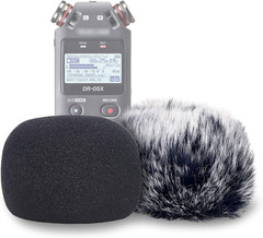 DR05X Windscreen Muff and Foam with Tascam DR-05X DR-05 Mic Recorders, DR05X …