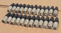 Lot of 24 Neutrik NC3MX 3 Pin Male XLR Nickel Mic Cable Connectors