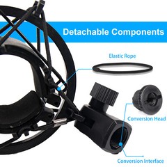 Universal Mic Microphone Shock Mount Clip for Home Studio Podcast Recording