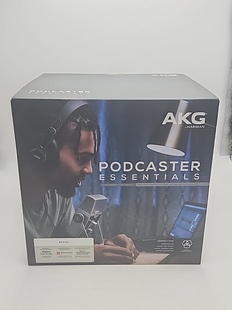 AKG Podcaster Essentials Lyra USB Microphone and K371 Headphones Bundle