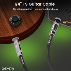 Professional Speaker Cable 50ft 12AWG Pure Copper 1/4 inch to 1/4 inch TS Str…