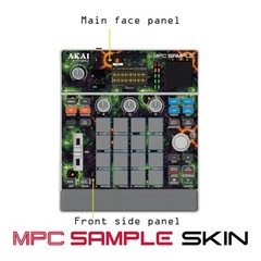 Akai MPC Sample Skin / Green Cosmic Swirl