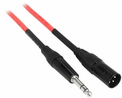 2 Rockville RCXMB10-R Red 10′ Male REAN XLR to 1/4“ TRS Balanced Cables