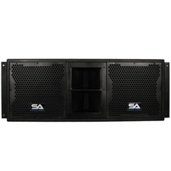Pair of Premium Passive 2×10 Line Array Speakers with Dual Compression Drivers