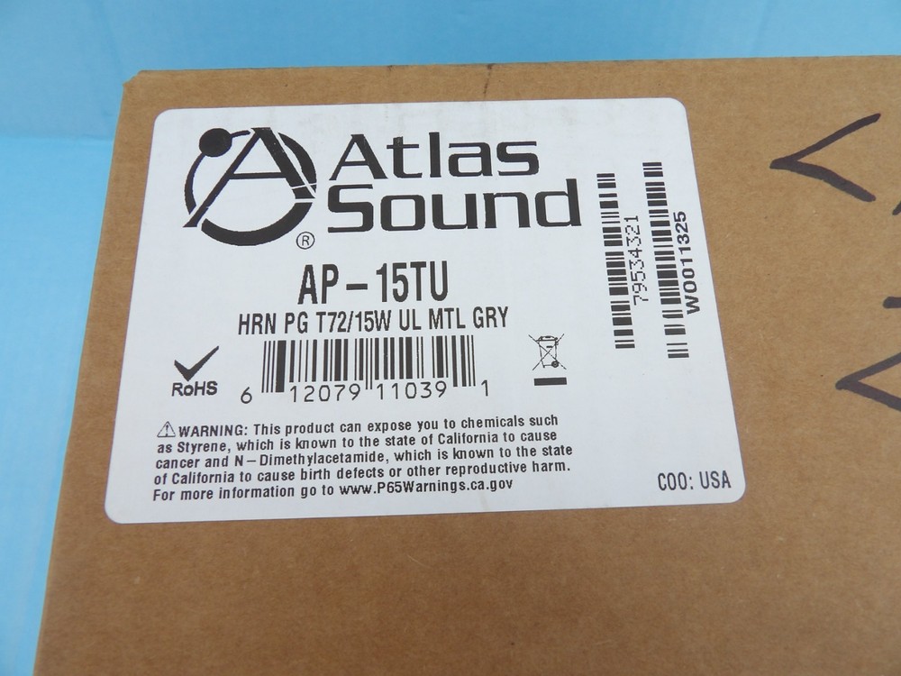 NEW IN SEALED BOX ATLAS SOUND AP-15TU W/BX-2A HORN
