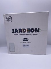 JARDEON Acoustic Panels (6) Polyester Sound Proof Tiles for Echo 12”x12” – T