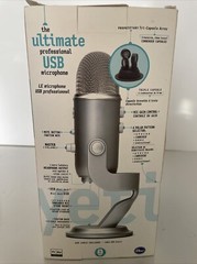 Blue Yeti Professional USB Microphone 988-000103 – Silver- Used Once