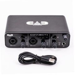 CAD Audio CX2 2×2 USB Interface – 24-Bit/96kHz, Dual XLR Combo Black