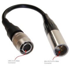 6″ 4-Pin Mini-XLR Male to HRS 4-Pin Male Microphone to Audio Technica Cable
