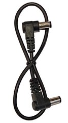 (5) 1ft Right Angle 2.1mm x 5.5mm 10mm Barrel CCTV Guitar Pedal DC Power Cables