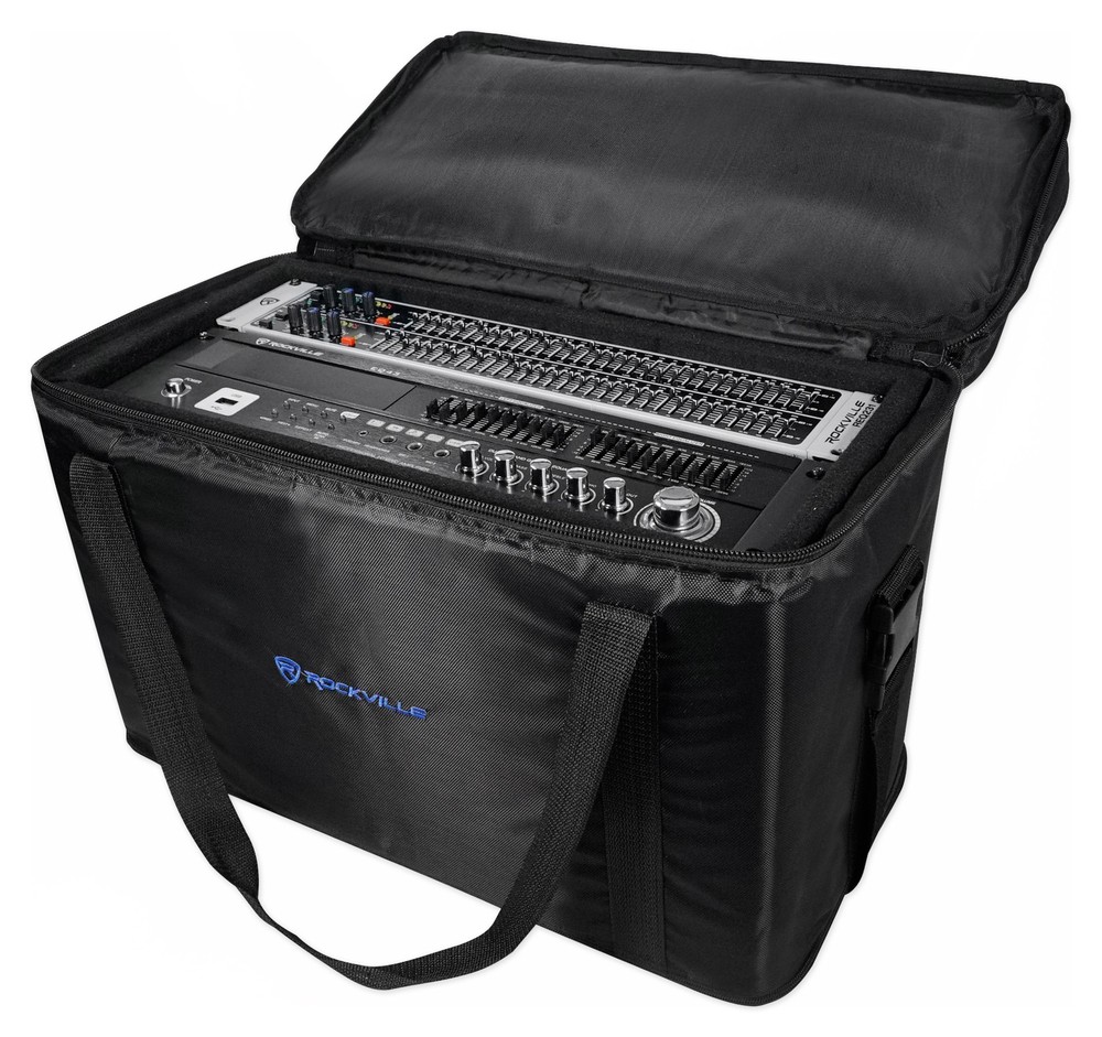 Rockville RRB50 5U Rack Bag Double-Sided Case with 12″ Depth + Shoulder Strap