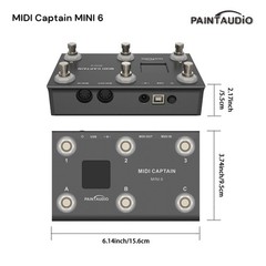 Paint Audio MIDI Captain MINI 6 Foot Controller Multi-Effects Keyboards Synth…