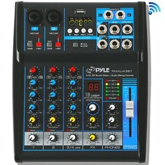 Pyle PMXU43BT Bluetooth 4 Ch. Studio / DJ Controller Audio Mixer Console System