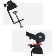 Portable Microphone Boom Stand Metal Microphone Holder Arm Support up to 2KG
