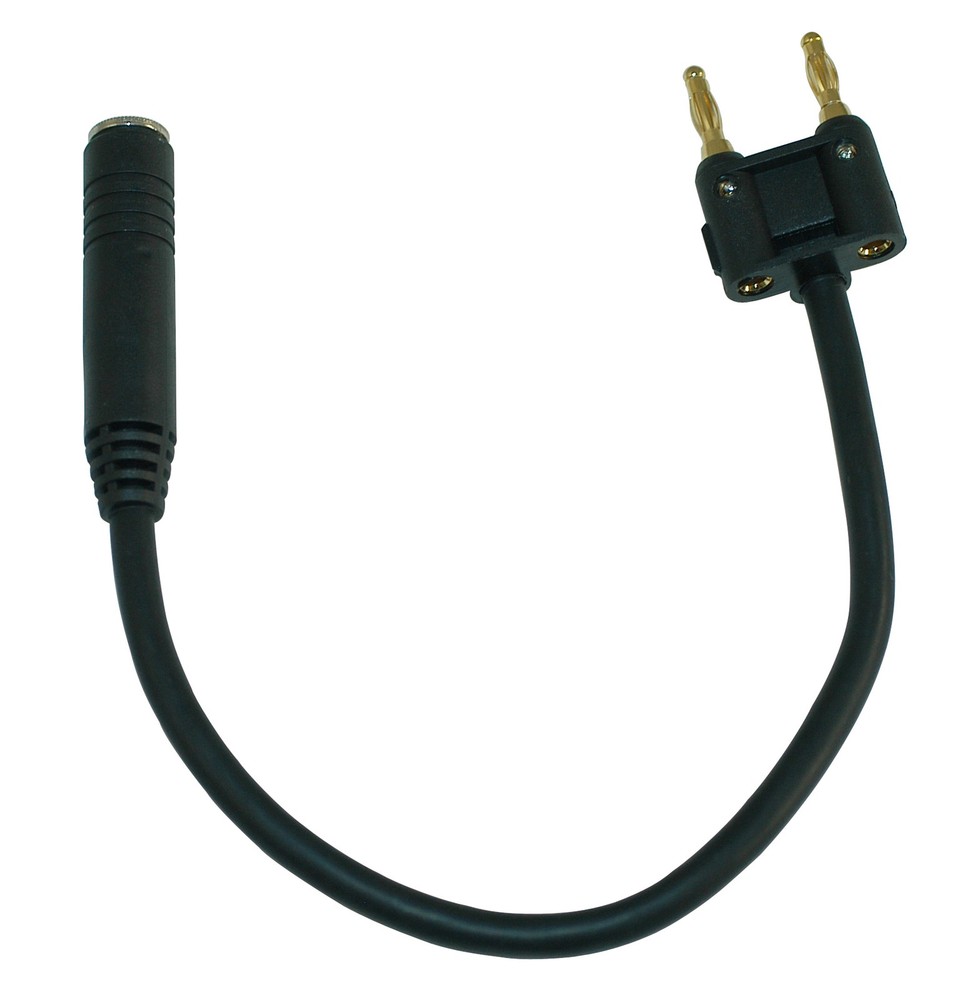 Peavey PV 1 ft Speaker Adapter Cable – Banana Plug to 1/4″ Female, 16 AWG