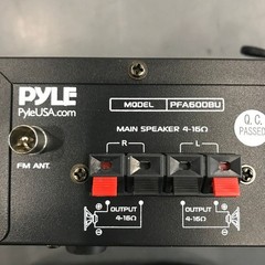 Pyle PFA600BU Compact Bluetooth Amplifier, 2-Channel, 600W, USB/SD, AUX Input