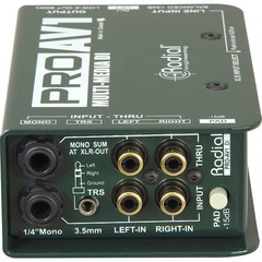 Radial Engineering ProAV1 Passive MultiMedia Direct Box DI w/ Mic Cable