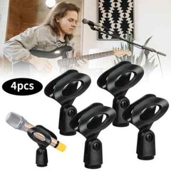 4Pcs Adjustable Universal Microphone Mount Clip Clamp Holder for All Mic Stand