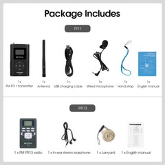 Wireless Tour Guide Audio System Mic Transmitter 10 Receivers for Meeting Church