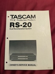 Tascam RS-20 (RS20) Dual Spring Reverberation System 2-Channel Reverb and Manual