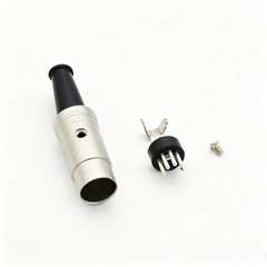 4PCS 5 Pin DIN MIDI Male Connector Heavy Duty Metal Solder Plug for Audio Cable