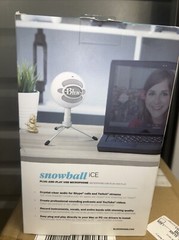 🔥LOGITECH WHITE BLUE SNOWBALL ICE PLUG AND PLAY USB MICROPHONE