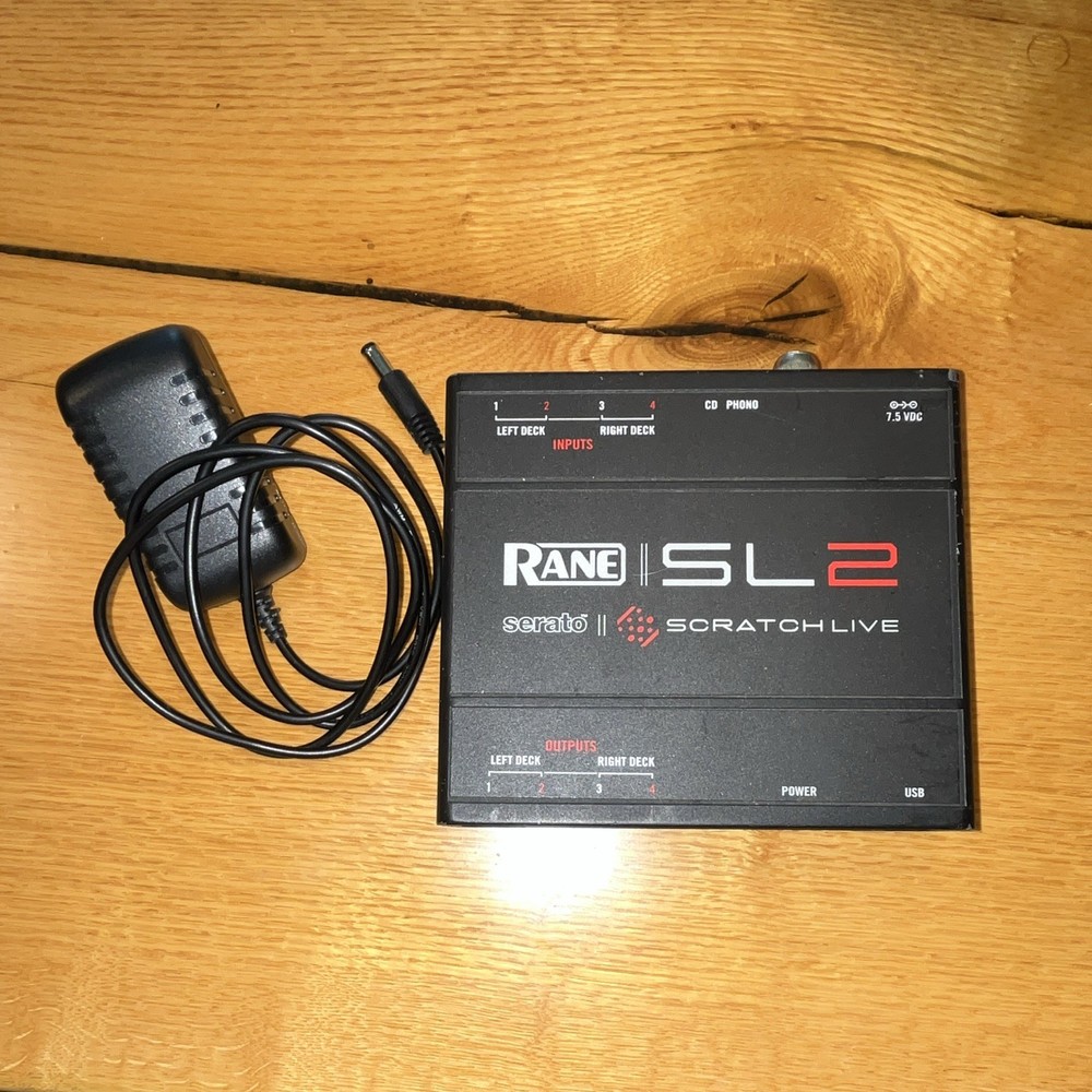 Rane SL2 Serato Scratch Live USB DJ Audio Interface 2-Channel w/Power Adapter