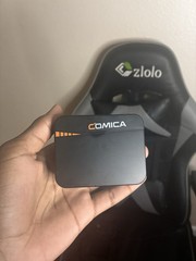Comica Wireless Microphone System USB-C Charging Case w/ Cable, Wind Muff Black