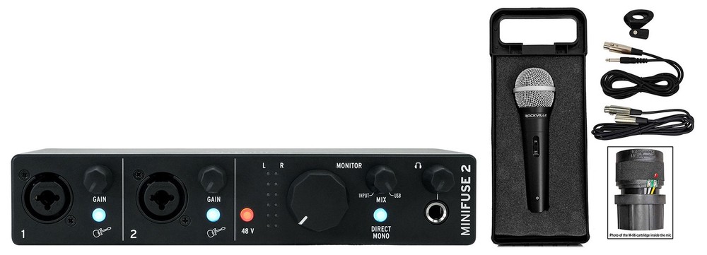 Arturia Minifuse 2 Black 2×2 USB MIDI Audio Recording Interface+Headphones