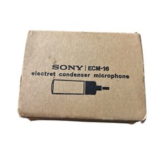 SONY ECM-16 Electret Condenser Microphone w/ Case, Box, & Manual