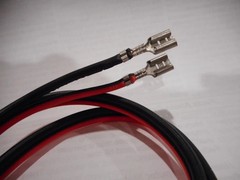 1/4″ Jack With 20″ Of 14Ga Speaker Cable & Double Crimped Push On Connectors