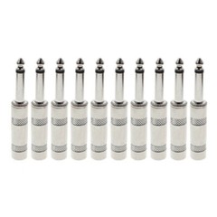 20Pcs 1/4 MONO TS Heavy Duty Male Audio Speaker Guitar Cable Connector Plug Jack