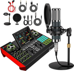 G10 Podcast Equipment Bundled with Audio Mixer Integrated Podcast Production Stu