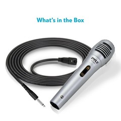Pyle PDMIK1 Professional Moving Coil Dynamic Handheld Microphone, 6.5 Ft. Cable