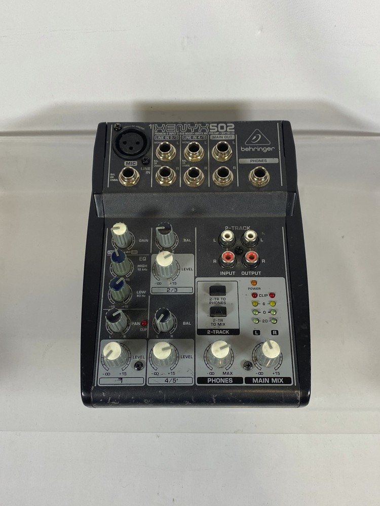 Behringer Xenyx 502 Analog 5-Input 2-Bus Mixer Studio Mixing Console