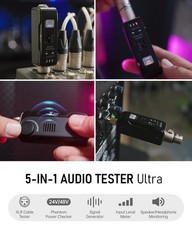 XVIVE AT3 Audio Tester Ultra, SplitDesign 5in1 Signal Generator, LongDistance…